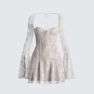 Kavita Ivory Lace Mini Dress